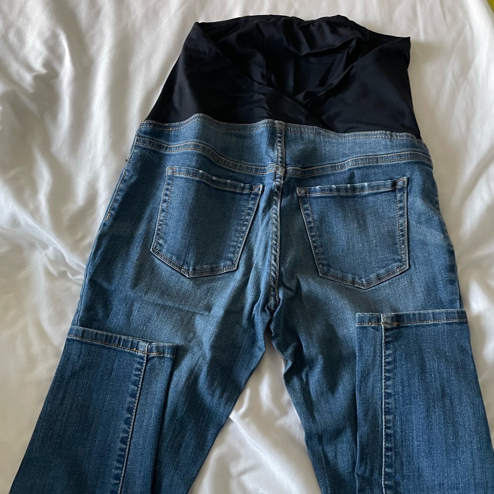 Ingrid and isabel maternity skinny crop jeans Dark Wash Women’s Size 2 - Picture 2 of 8